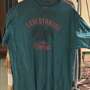 Levi's Blue Short Sleeve Tee with Graphic Design